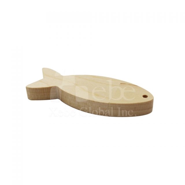 eco fish wooden pen drive