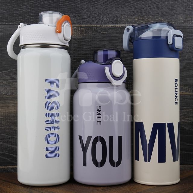 simple text chubby thermos bottle cup