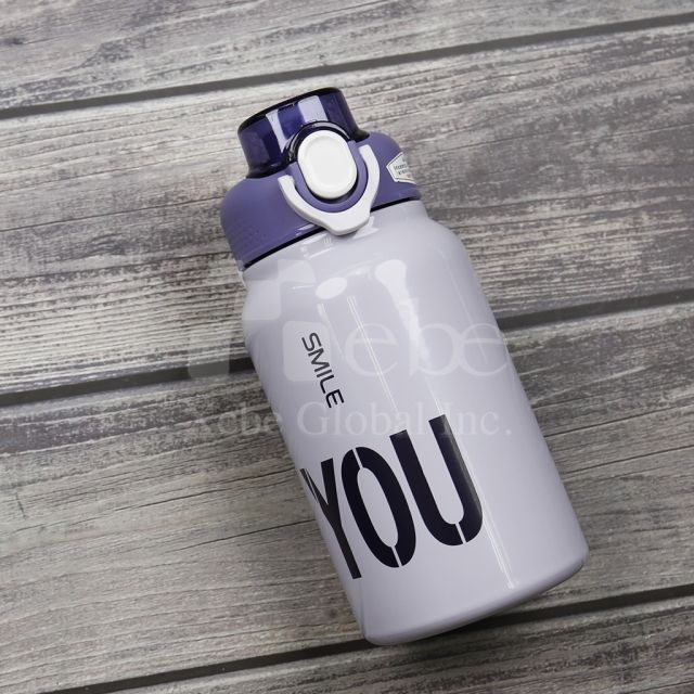 simple text chubby thermos bottle cup