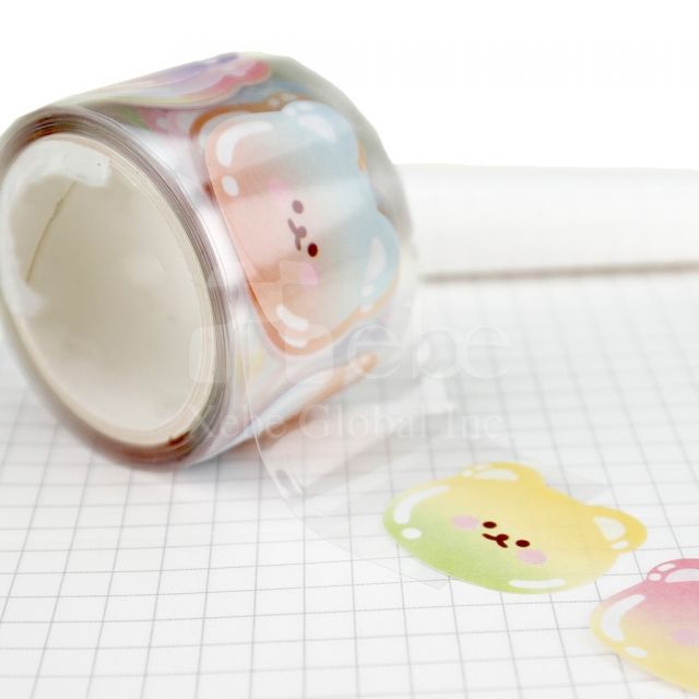 colorful bear collage tape