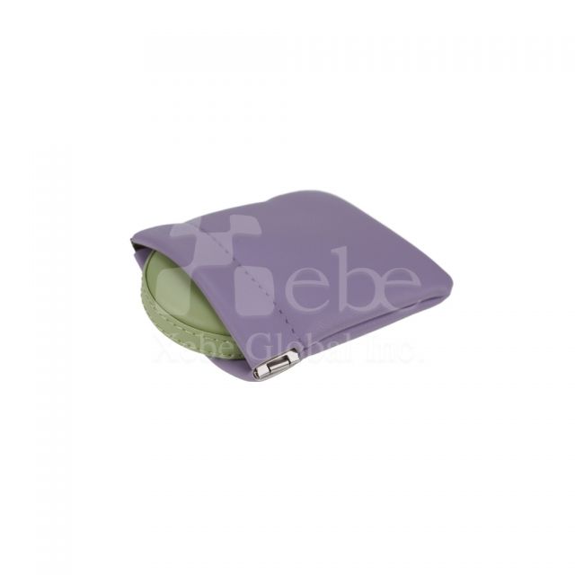 purple mini leather customized storage bag