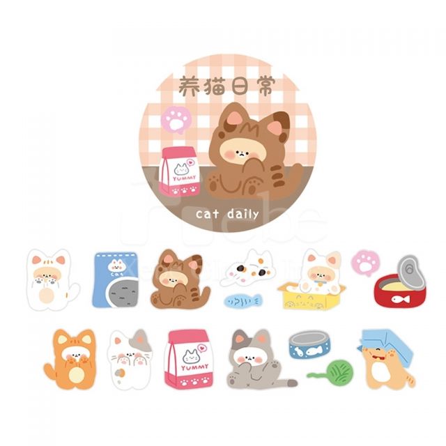 cute kitten collage sticker tape