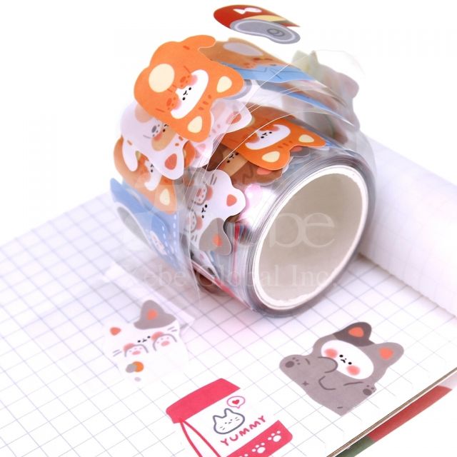 cute kitten collage sticker tape