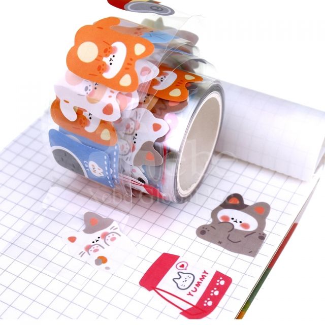 cute kitten collage sticker tape