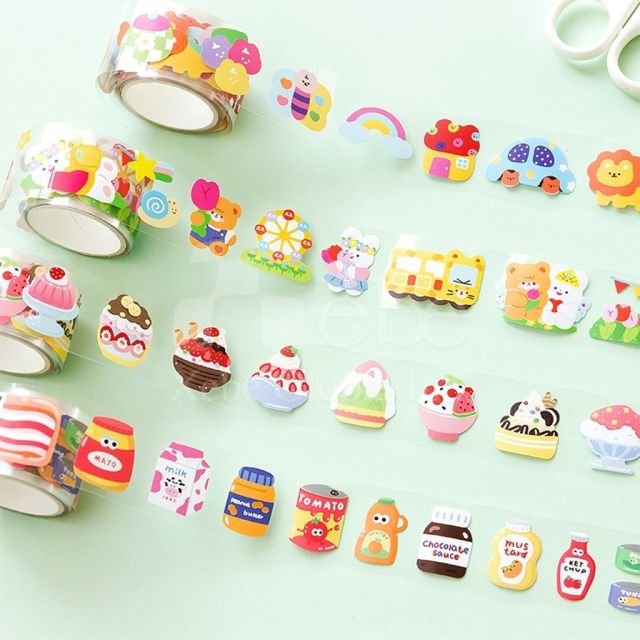 cute kitten collage sticker tape