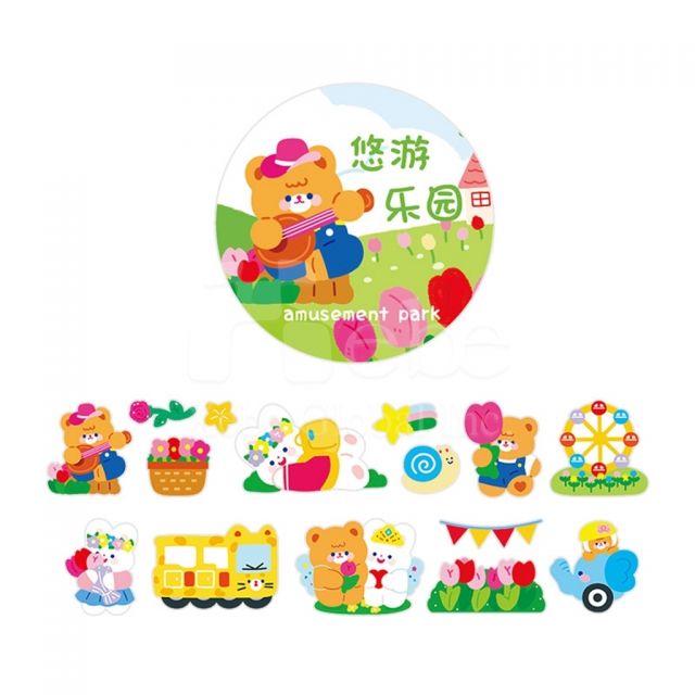 paradise Bear Collage Sticker Tape