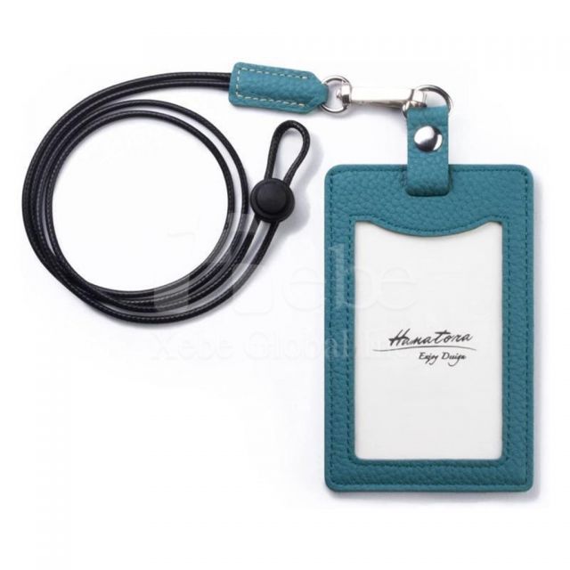 straight genuine leather ID holder