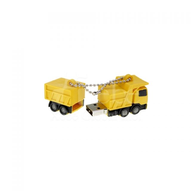 sand and gravel truck shaped flash drive