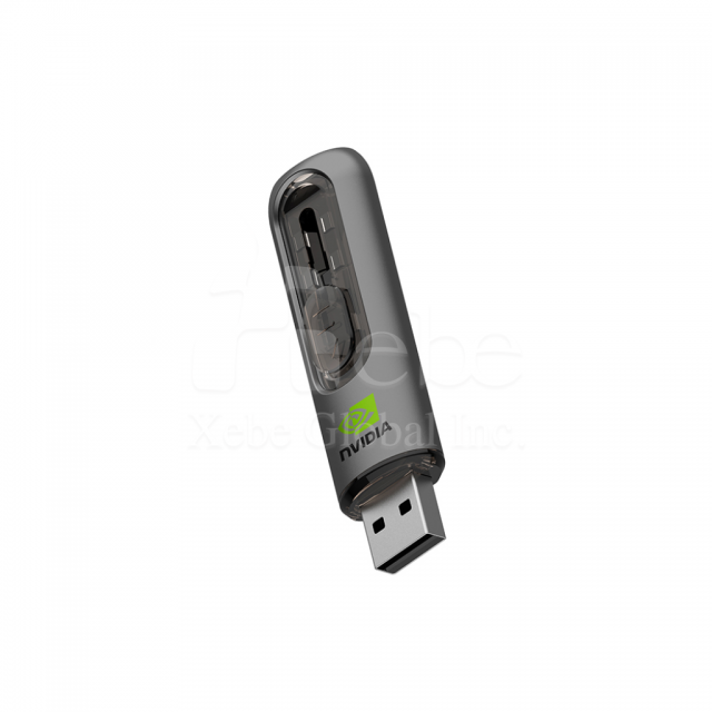 classic gray and black flash drive