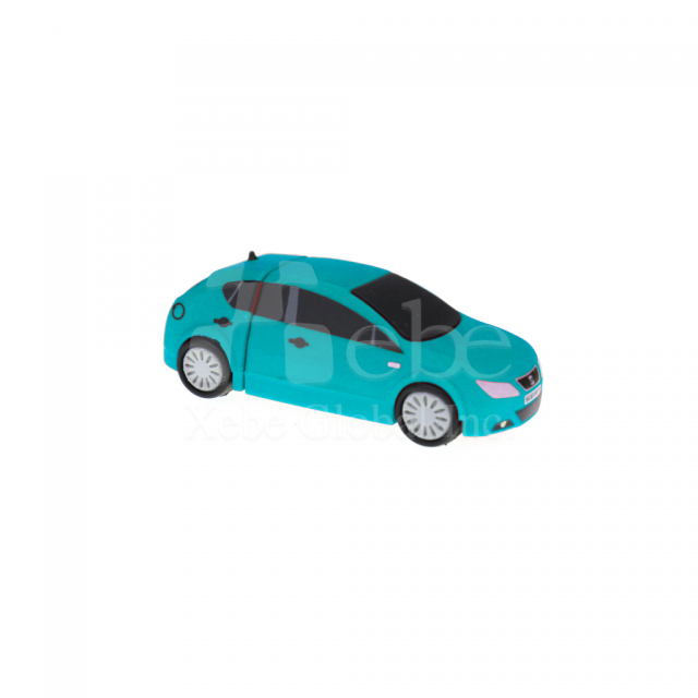 blue car customized flash drive