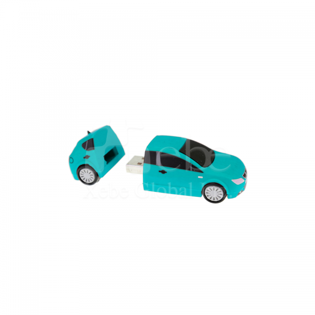 blue car customized flash drive