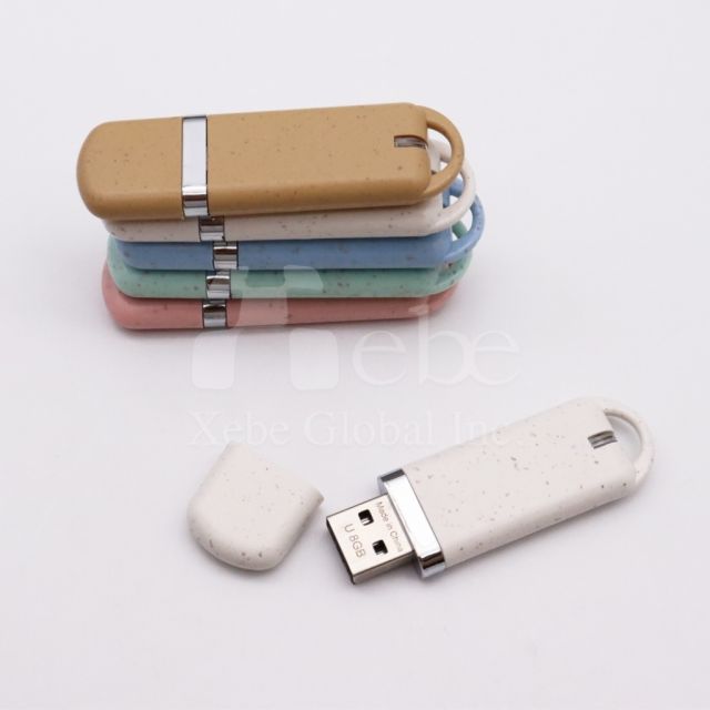 environmentally friendly wheat straw gift flash drive