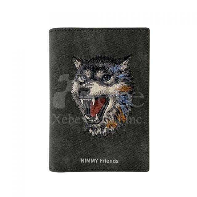 animal electric embroidery customized passport holder