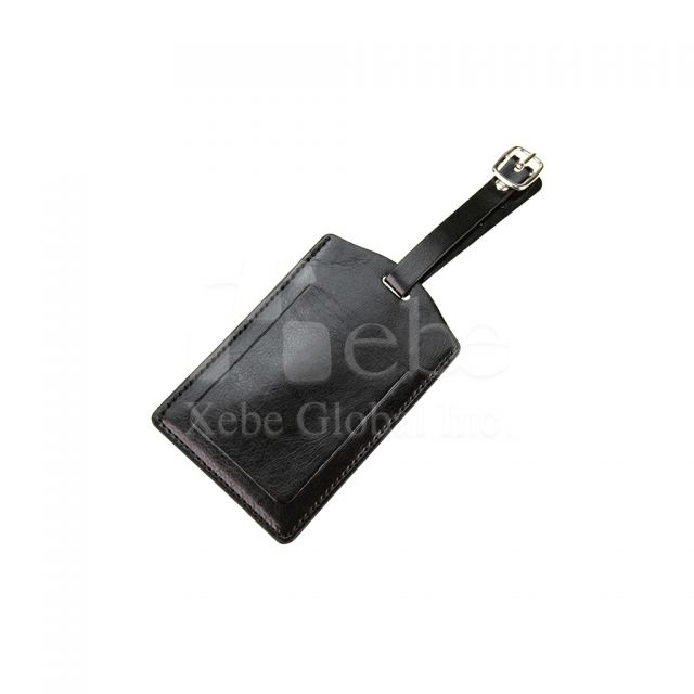 custom logo leather luggage tag