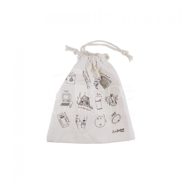 customized canvas drawstring pockets