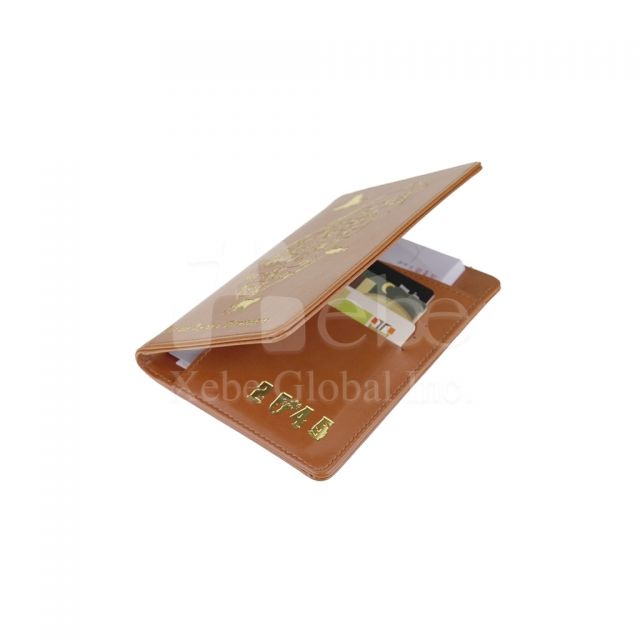 gold stamping customized passport holder