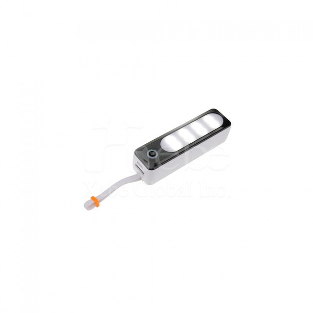 customized mini power bank with built in cable