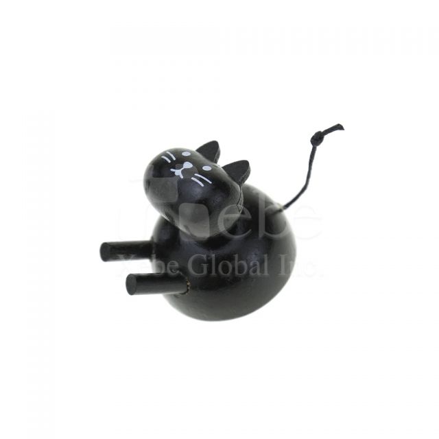 3d black cat shaped magnet