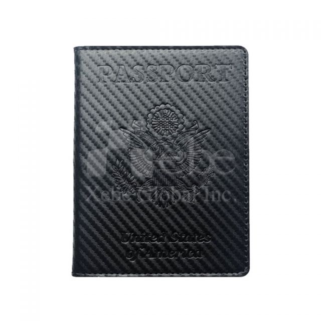 logo embossed customized passport holder