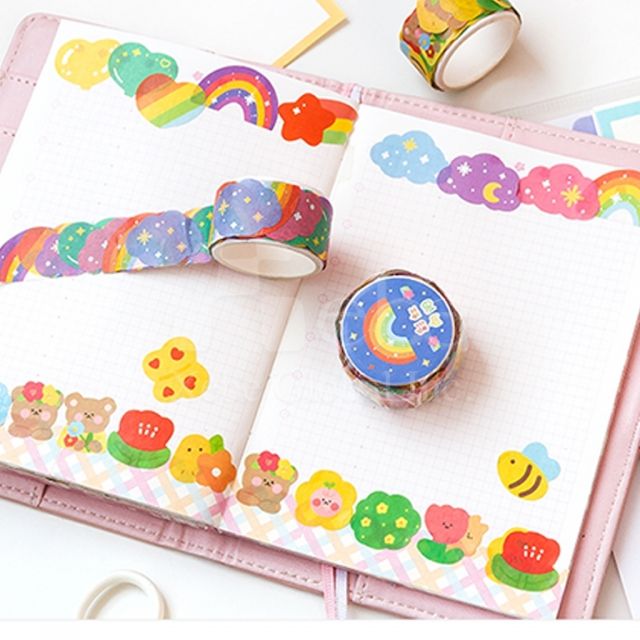rainbow cloud shaped washi tape