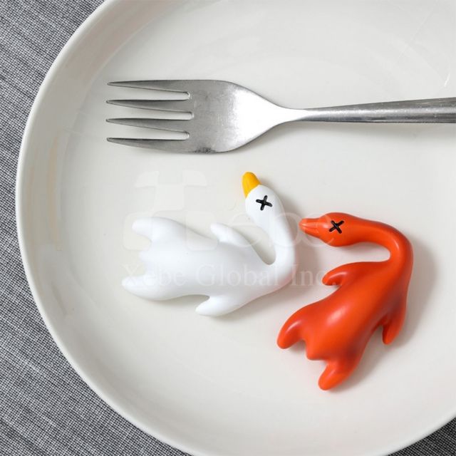 white roast duck shaped magnet customized refrigerator magnet