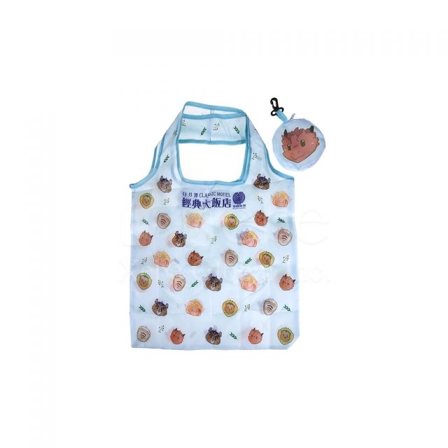 customized mascot folding shopping bag