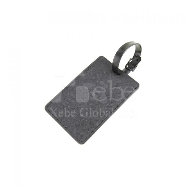 bee pattern grey luggage tag