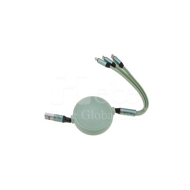 lake green 4 in 1 telescopic charging cable