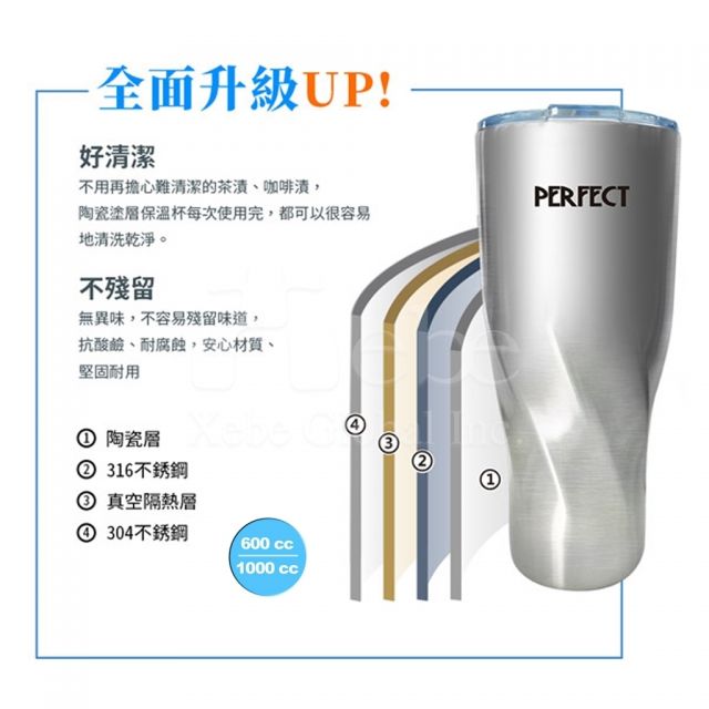 customized 316 stainless steel ice dam cup