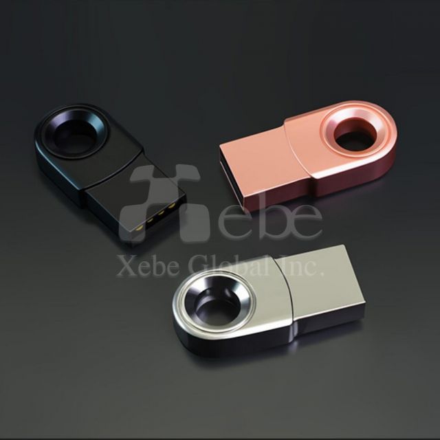 gold circle mini flash drive