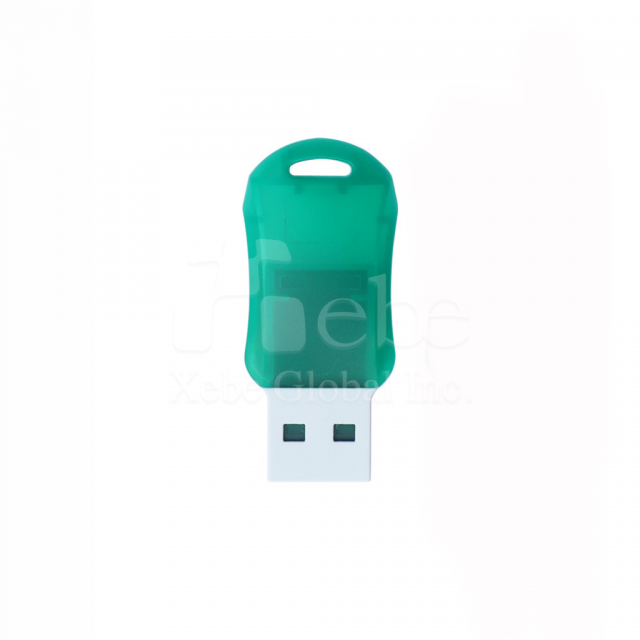 green mini flash drive
