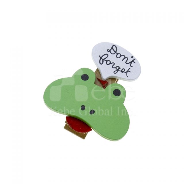 frog shaped message magnet clip