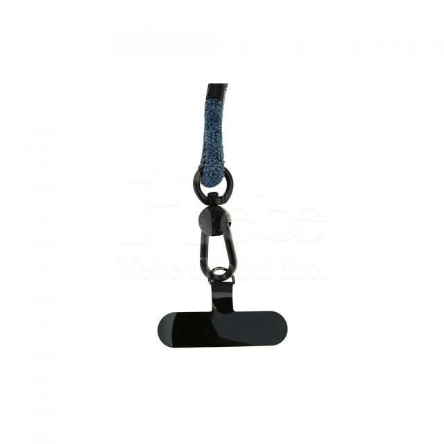 blue textured phone lanyard