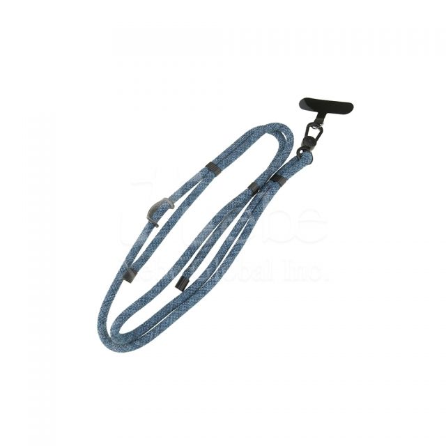 blue textured phone lanyard
