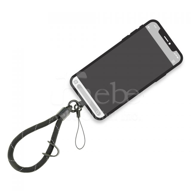 gray customized mobile phone wrist strap