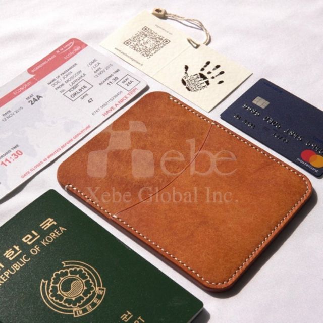 pocket leather passport sleeving