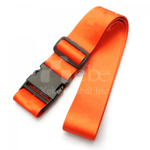 orange luggage strap print