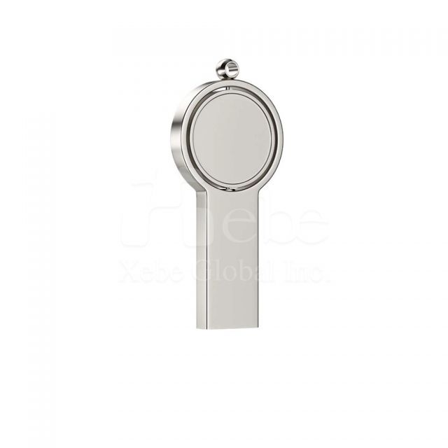 rotating badge type metal usb