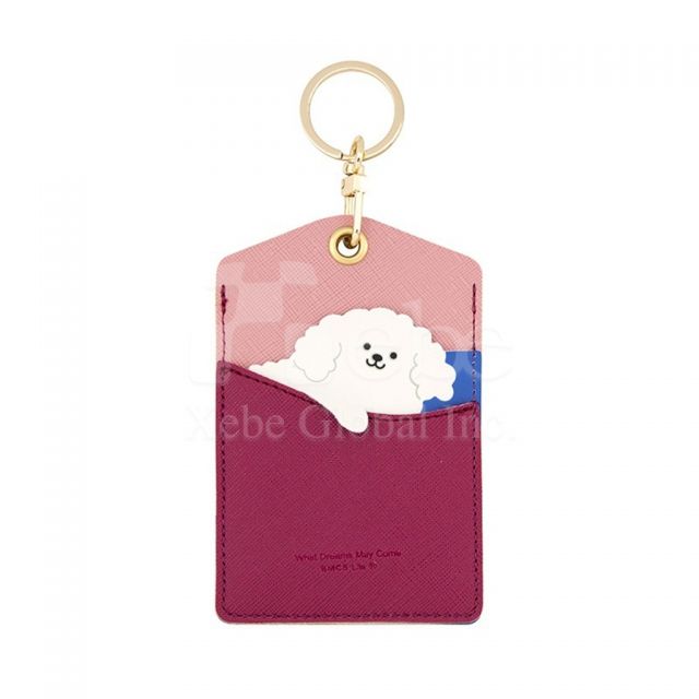 white dog shaped card holder