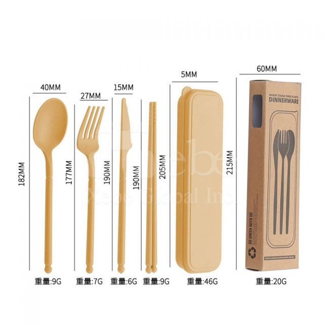 wheat making eco friendly tableware set