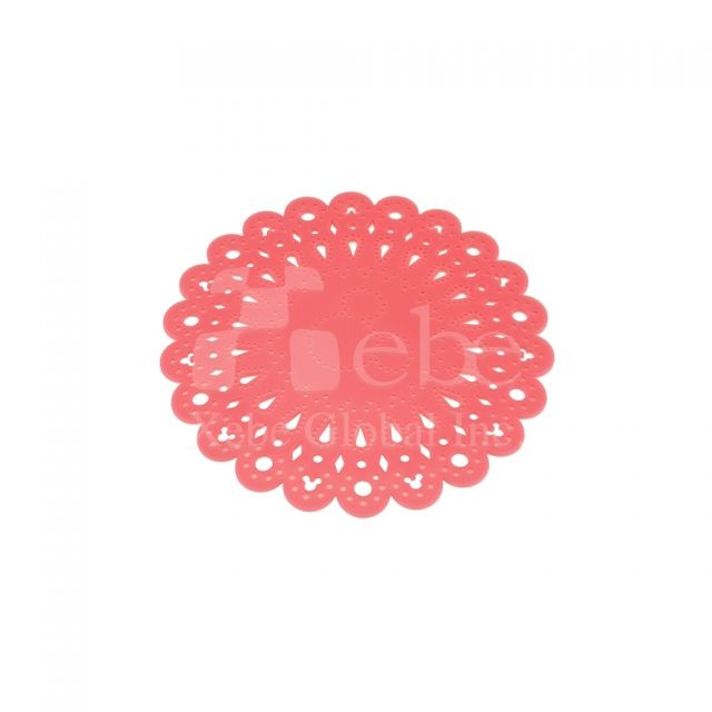 pink carved coaster