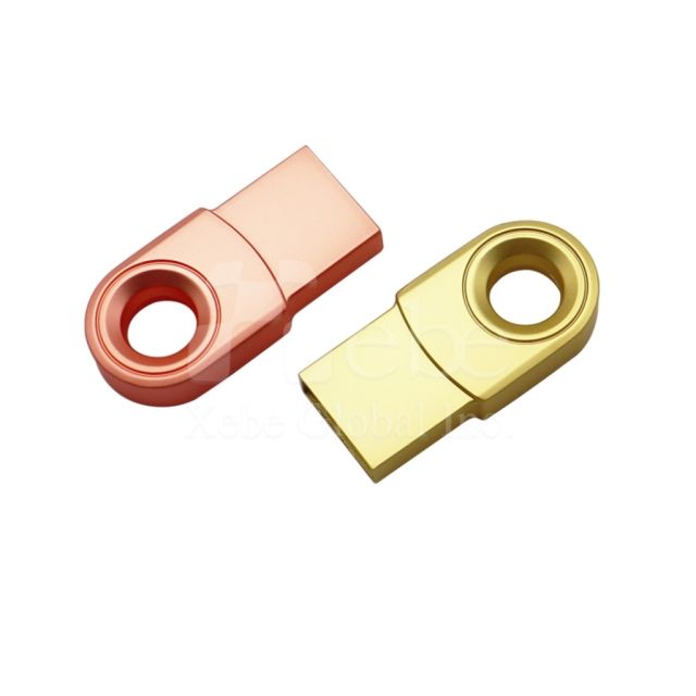 silver small circle mini flash drive