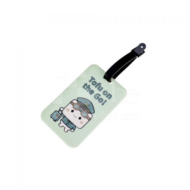 q version of the character luggage tag