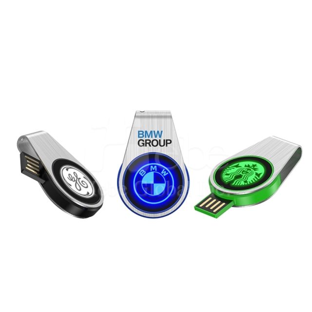 rotating lighted mini flash drive