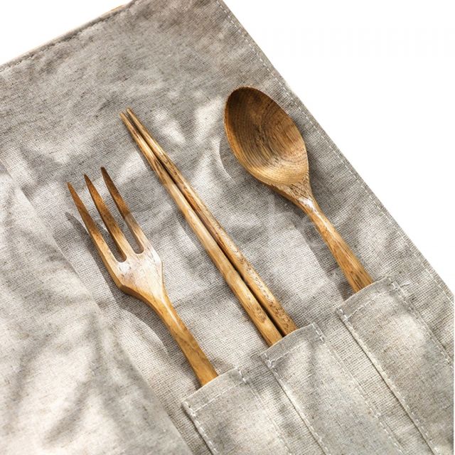 customized eco friendly wooden cutlery set