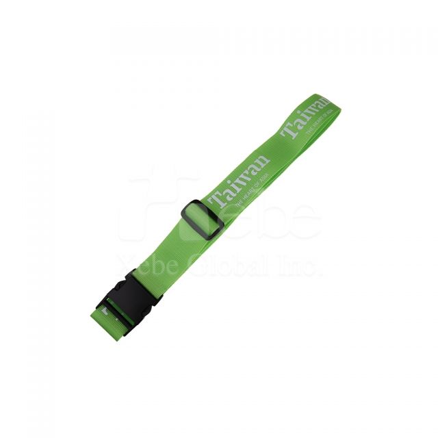 green buckle luggage strap