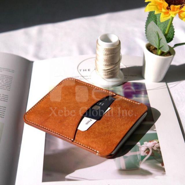 dark brown pocket passport case