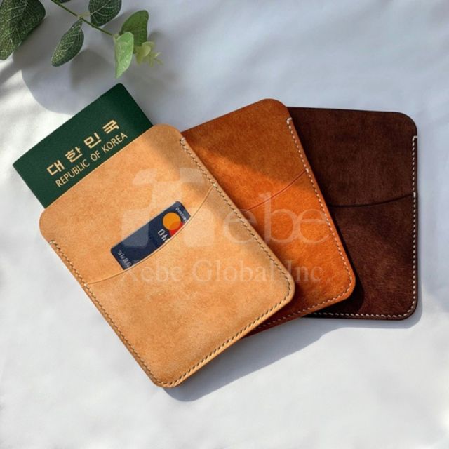 dark brown pocket passport case