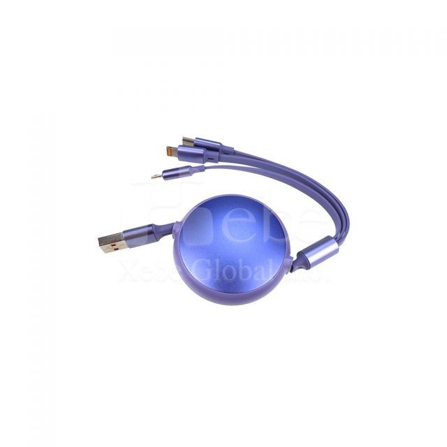 purple telescopic charging cable customization