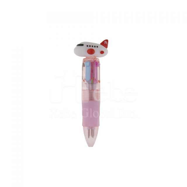 cute airplane-shaped multi colored ballpoint pen
